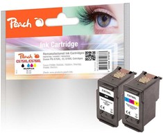 Peach Patrone Canon PG-575XL/CL-576XL daugiapakis, atnaujintas juodų ir spalvotų rašalo kasečių rinkinys