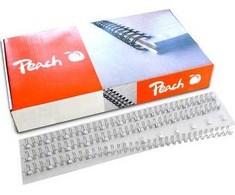 Peach Peach Drahtbinderücken 3:1 Easy-Wire 34 loop A4 8mm sidabrinis