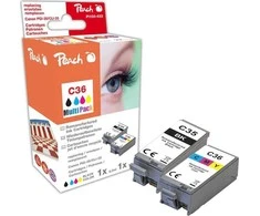 Peach Peach PI100-433 rašalo kasetė 2 vnt. Pakeitimai: juoda, žydra, rausvai raudona, geltona