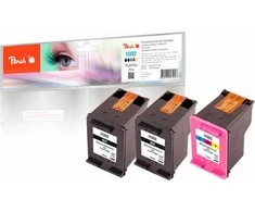 Peach Peach PI300-658 rašalo kasečių pakuotė, 3 vnt., standartinio našumo, juoda, žydra, rausvai raudona, geltona