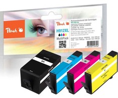 Peach Peach PI300-977 rašalo kasetė, 4 vnt. Didelės talpos pakaitinė kasetė (XL) Juoda, Žydra, Purpurinė, Geltona
