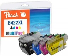 Peach Peach PI500-383 rašalo kasetė 4 vnt. Replacement High (XL) Juoda, Žydra, Violetinė, Geltona