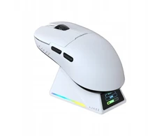Pelė Myszka belaidė Ajazz AJ159 APEX-3 3950-8K Charging Dock Baltas