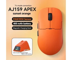Pelė Myszka belaidė Ajazz AJ159 APEX 3950-8K ze stacją dokującą oranžinė