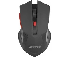 Žaidimų Pelė - Defender Accura MM-275 Optinė 1600DPI Juoda/Raudona