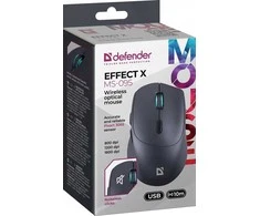 Pelė DEFENDER EFFECT X MS-095 RF JUODA 1600dpi 6P