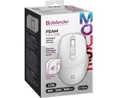 Pelė DEFENDER FEAM MM-296 RF SILENT Baltas