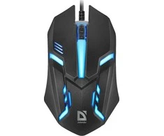 Žaidimų Pelė - Defender Cyber MB-560L Juoda 1200dpi 3P
