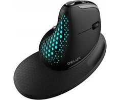 Belaidė ergonominė pelė Delux M618XSD BT+2.4G RGB