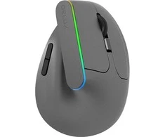Belaidė vertikali pelė Delux M618DB BT4.0 + 2.4Ghz RGB