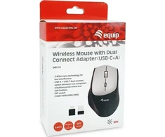 Pelė Equip Wireless with Dual Connect Adapteris Juodas (245115)