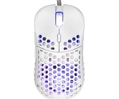 Itin lengva Žaidimų pelė eShark Naginata White, 60g, Pixart PMW3389 jutiklis, su RGB pašvietimu