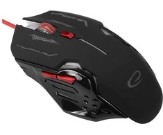 Pelė computer Esperanza 6D EGM403R (Optinė, 2400 DPI, juodos spalvos, red color