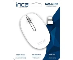 Pelė Inca INCA Pelė IWM-241RB 1200 DPI,CANDY DESIGN 3D Balta, 2,4GHz