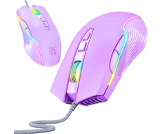 ONIKUMA RGB su laidu žaidimų pelė CW905 violetinė