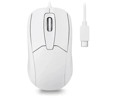 Perixx kompiuterinė pelė su laidu USB-C su slinkties ratuku balta PERIMICE-209 C W