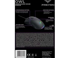 Pelė PREYON Owl su laidu (POW27B)