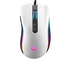 Pelė Rampage SMX-R44V2 žaidimams 12800 DPI RGB LED 1K Hz HUANO Makro balta
