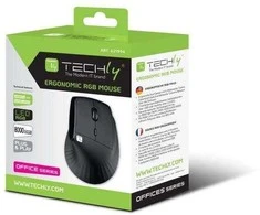 Techly Belaidė pelė 2,4 GHz RF USB ergonomiška 8000 dpi