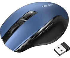 Ugreen MU006 belaidė optinė pelė USB 2.4GHz / Bluetooth 5.0 4000 DPI - mėlynos spalvos