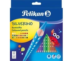 Pelikan Pieštukai spalvoti trikampiai 24sp SILVERINO