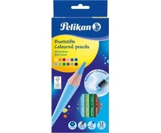 Pelikan Pieštukai spalvoti 12sp (ištrinami)