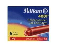 Pelikan Kapsulės TP/ 6 raudonos