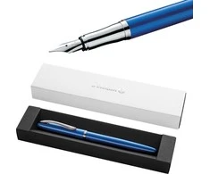 Plunksnakotis JAZZ NOBLE, Pelikan, mėlynos sp. metalinis korpusas, dovanų dėžutėje