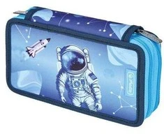 Herlitz Dvigubas pieštukų dėklas su „Cosmis Explorer“ priedais