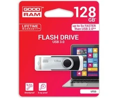 Atmintinė USB 3.2 Gen 1 GOODRAM UTS3 128GB, juoda sp.