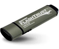 „iStorage Kanguru FlashTrust™“ USB 3.0 128 GB | Saugi atmintinė | Saugi programinė įranga | Fizinės įrašymo apsaugos jungiklis | Apsaugo nuo blogo USB | Atitiktis NIST diegimo reikalavimams, 128 GB, USB A tipo, 3.2 Gen 1 (3.1 Gen 1), 230 MB/s, Dangtelis, Pilkas