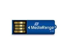 Mėlyna MediaRange USB Nano 8 GB, USB-Stick - mėlynas, USB-A 2.0, with Broklammer-Funktion