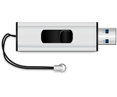 Pendrive MediaRange Atmintis USB 8 GB USB Typu-A 3.2 Gen 1 (3.1 Gen 1) Juodas, Sidabrinė (MR914)