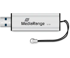 Pendrive MediaRange pamięć USB 32 GB USB Typu-A 3.2 Gen 1 (3.1 Gen 1) Juodas, Sidabrinė (MR916)