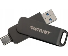 USB Atmintinė - Patriot Rage R550 512GB 100MB/s USB A+C Sukamoji Juoda