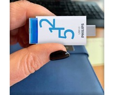 USB atmintinė „Philips Click“ serijos USB 3.2 Gen 1 USB-C 512GB, mėlyna (FM51FD175B/00)