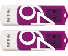 Pendrive Philips Vivid (2 vnt.), 64 GB (433990)