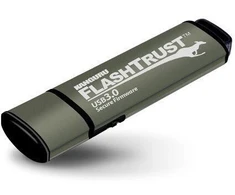 PNY „iStorage Kanguru FlashTrust™“ USB 3.0 128 GB | Saugi atmintinė | Saugi programinė įranga | Fizinės įrašymo apsaugos jungiklis | Apsaugo nuo blogo USB | Atitiktis NIST diegimo reikalavimams, 128 GB, USB A tipo, 3.2 Gen 1 (3.1 Gen 1), 230 MB/s, Dangtelis, Pilkas