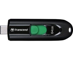 TRANSCEND 64GB USB3.2 USB-C atmintinė be dangtelio, juoda