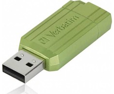 „Verbatim“ USB atmintinė, USB 2.0, 128 GB, Store,N,Go PinStripe, žalia, 49462, duomenų archyvavimui