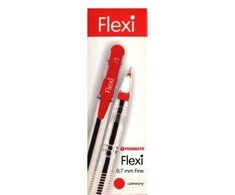 Rašiklis Penmate Flexi pakuotėje 0,7mm, 10 vnt, raudonas