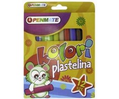 Plastilinas Penmate, 12 spalvų