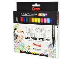 Pentel Plonasnukiai rašikliai Pentel PointLiner Colour S40 0,4 mm 12 vnt.