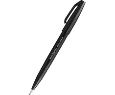 „Pentel“ teptuko formos ženklas, plonas, 1 spalva, juodas, teptuko galiukas, 0,5 mm, 2 mm