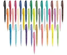 Pentel Sign Pen Ses15c rašiklis su teptuku, mėlynas