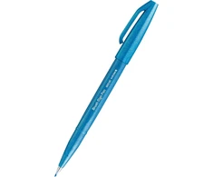 Pentel Sign Pen Ses15c rašiklis su teptuku, mėlynas