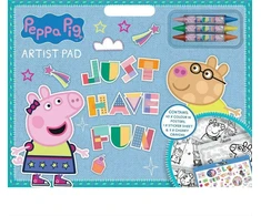 Peppa PigPeppa Pig Artist pieštukų rinkinys su 3 kreidelėmis ir lipdukų lapeliu