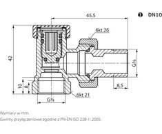 Perfexim 1 / 2 "PHA-033 G1 / 2 WZ PN10 PN15 (20- 033- 0101- 000)