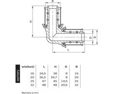 Perfexim 736 kelio nuspaustas 32 mm (62-736-0320- 000)