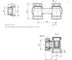 Perfexim A 1 / 2 "GW šildymo šildytuvo vožtuvas (20-035-0000-000)